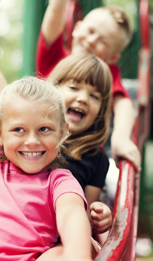 Children on slide